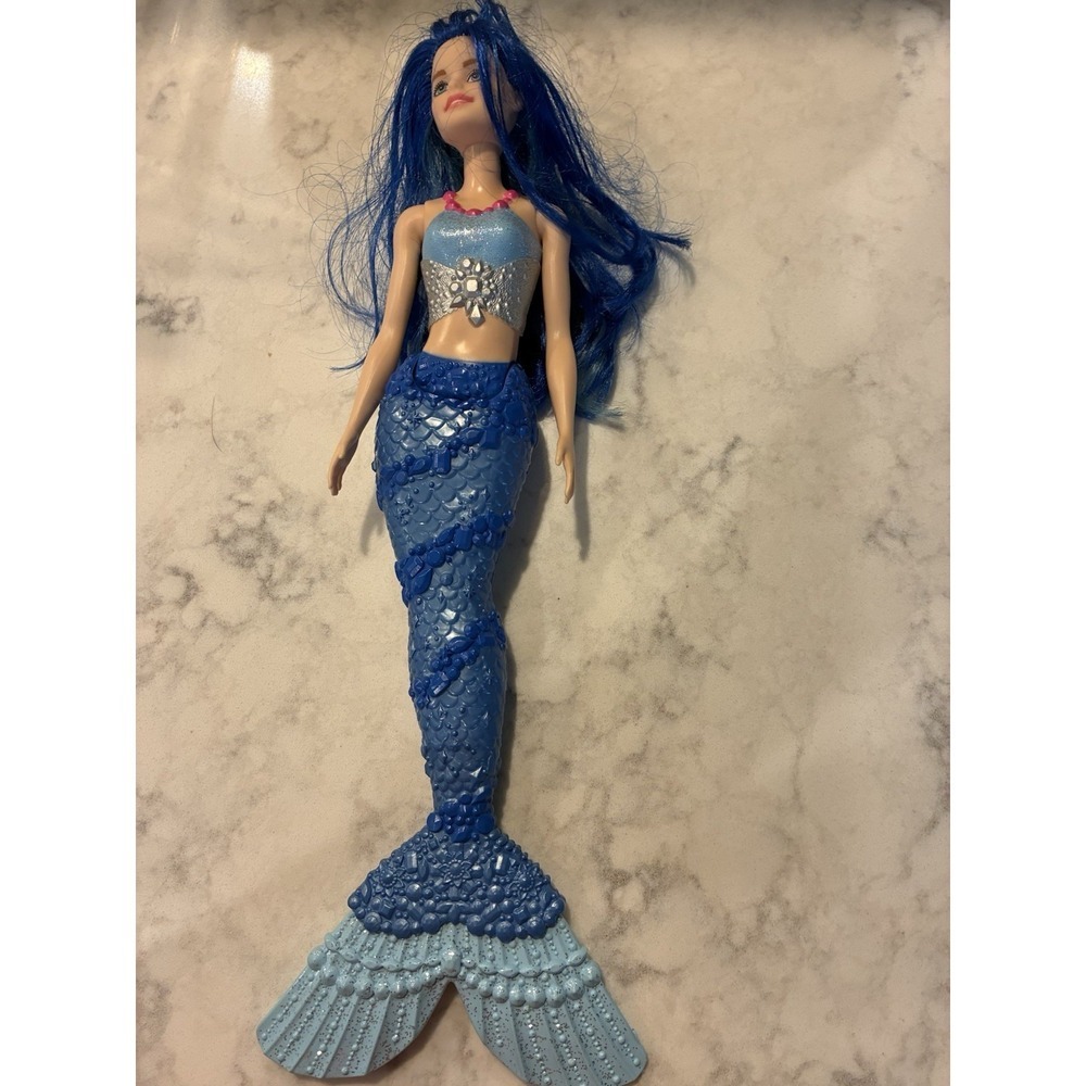 Barbie Dreamtopia Sparkle Mountain Mermaid Doll Blue Hair Jewel Tail Mattel